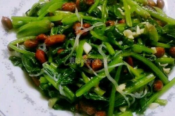 菠菜拌花生的做法图解6