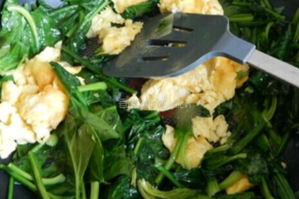 菠菜炒鸡蛋的做法图解6