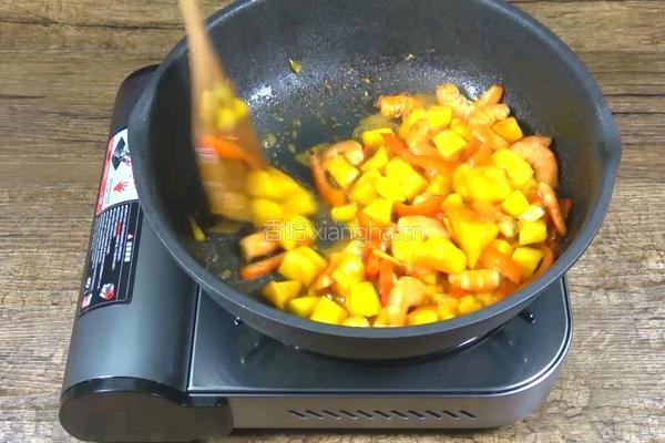 泰式香芒甜辣虾的做法图解7