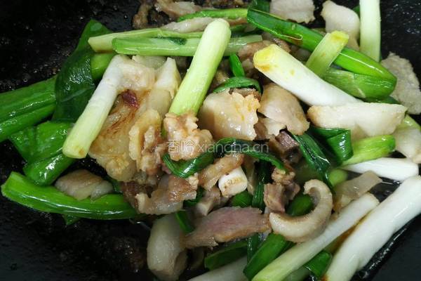 大蒜炒猪头肉的做法图解7
