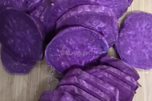 酸奶紫薯心甜品的做法图解1