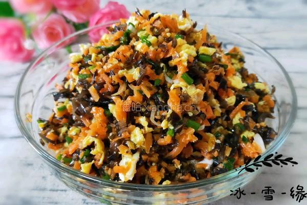 木耳胡萝卜馅的做法图解1