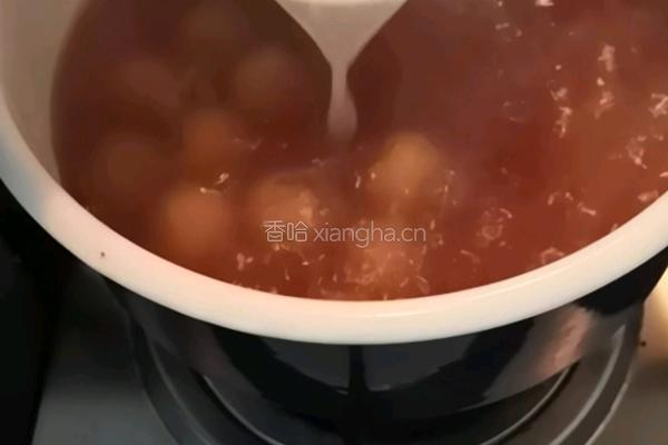 枸杞酒酿元宵的做法图解4