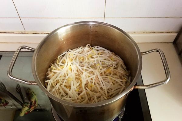 凉拌绿豆芽的做法图解2