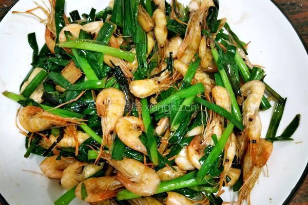 韭菜炒河虾的做法图解15