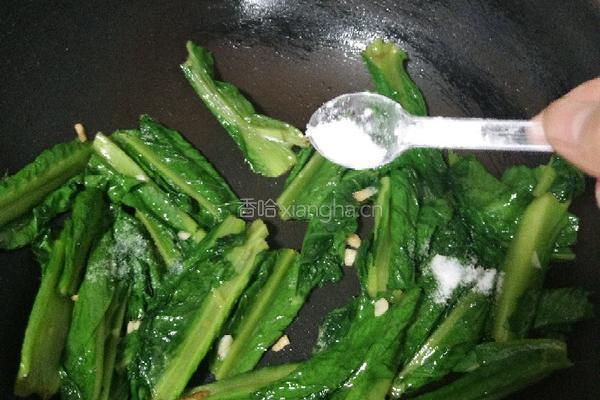 蒜蓉苦麦菜的做法图解5