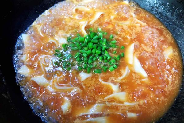 西红柿蒜苔肉丝面的做法图解13