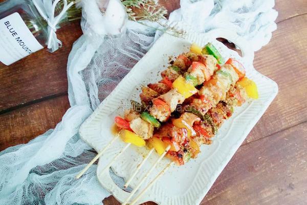 平底锅版彩椒鸡肉串的做法图解9