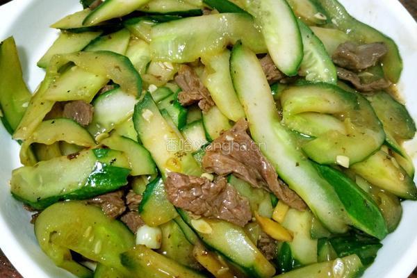 青瓜炒牛肉的做法图解14