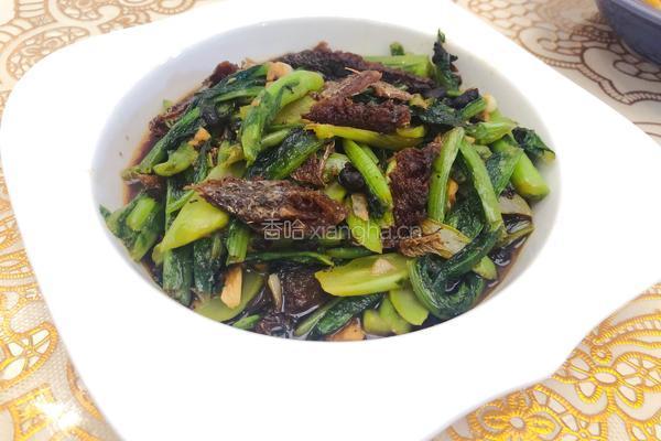 豆豉鲮鱼油麦菜的做法图解10