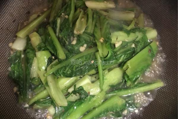 豆豉炒苦麦的做法图解5