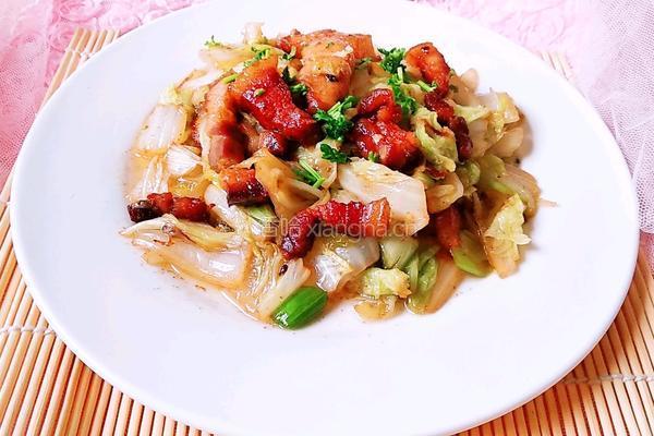 五花肉炒白菜的做法图解8