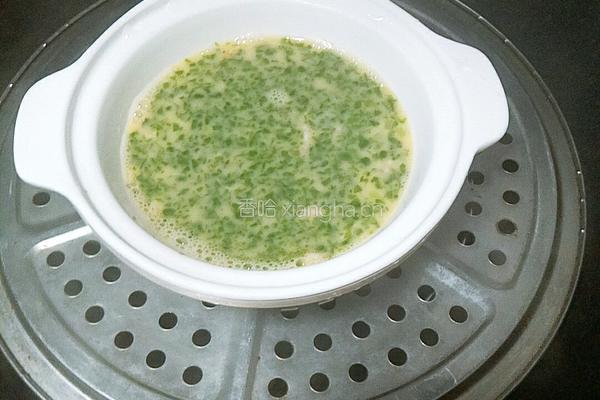 虾皮碎菜鸡蛋羹（周岁以上宝宝菜谱）的做法图解5