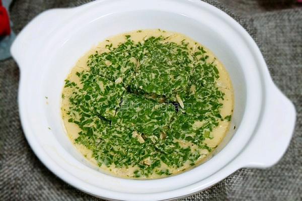虾皮碎菜鸡蛋羹（周岁以上宝宝菜谱）的做法图解6
