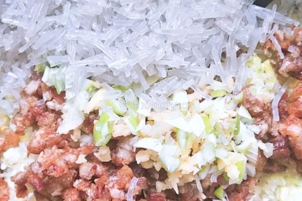 白菜肉渣粉条馅饼的做法图解6