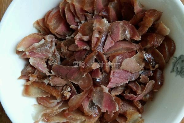 干豆角蒸腊肉的做法图解4