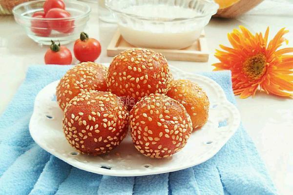 南瓜芝麻球的做法图解8