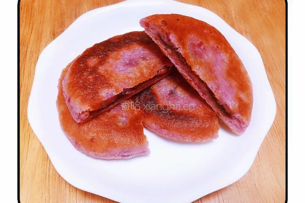 紫薯红豆饼的做法图解17