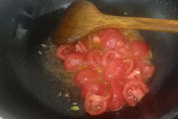 番茄炒菜花的做法图解4