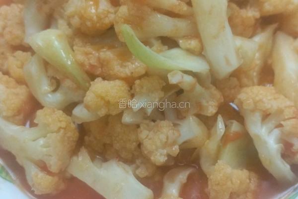 番茄炒菜花的做法图解8