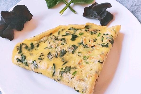 菠菜鸡蛋饼的做法图解8