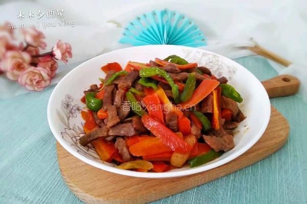 青椒胡萝卜炒牛排的做法图解13