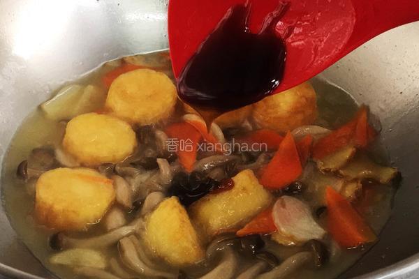 蟹味菇煨日式豆腐的做法图解8