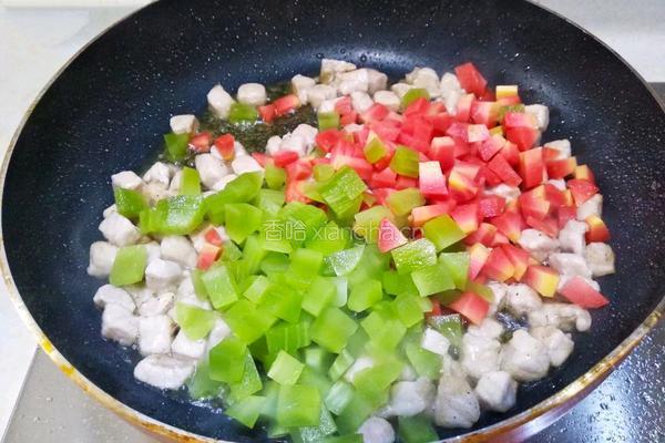 莴笋胡萝卜肉丁炒饭的做法图解8