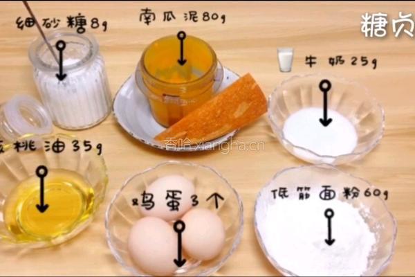 宝宝营养餐系列～南瓜纸杯蛋糕的做法图解1