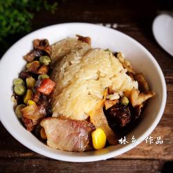 腊肉焖糯米粉的做法[图]