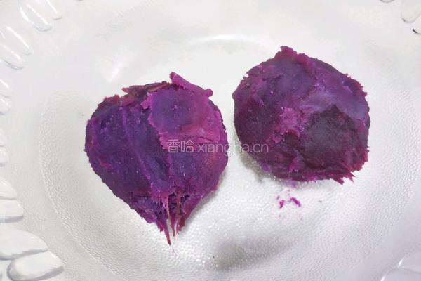芝士紫薯麻球的做法图解2