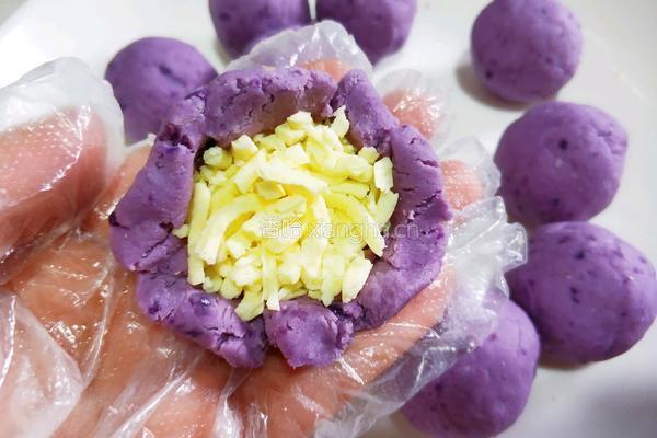 芝士紫薯麻球的做法图解8
