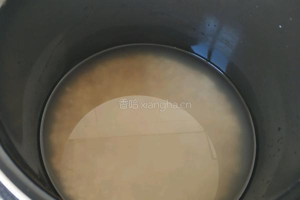 燕麦雪梨糯米粥的做法图解3