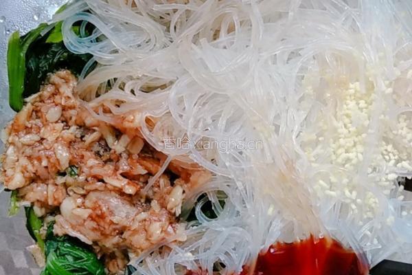 凉拌菠菜粉丝的做法图解5