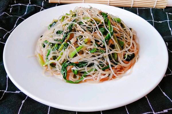 凉拌菠菜粉丝的做法图解8
