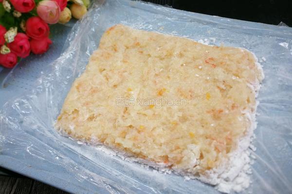 黄金虾饼的做法图解4