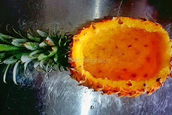 虾仁菠萝炒饭的做法图解4