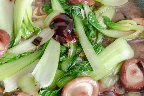 耗油香菇油菜的做法图解6