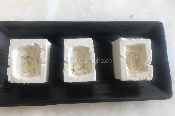 豆腐酿肉的做法图解3