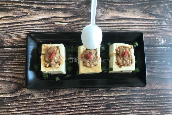 豆腐酿肉的做法图解6