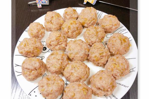  蒸香芹藕丁肉丸的做法图解10