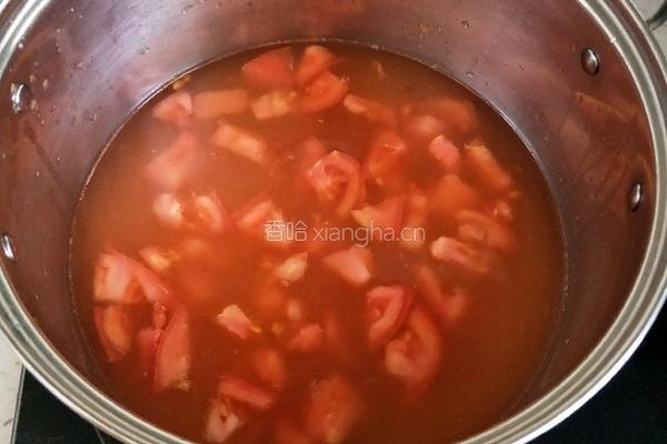 番茄菌菇豆腐汤的做法图解3