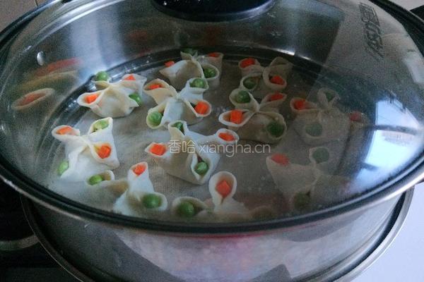  花开四季 蔬菜虾仁蒸饺的做法图解13