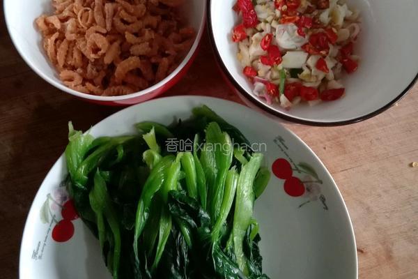 蒜蓉海米小油菜的做法图解1