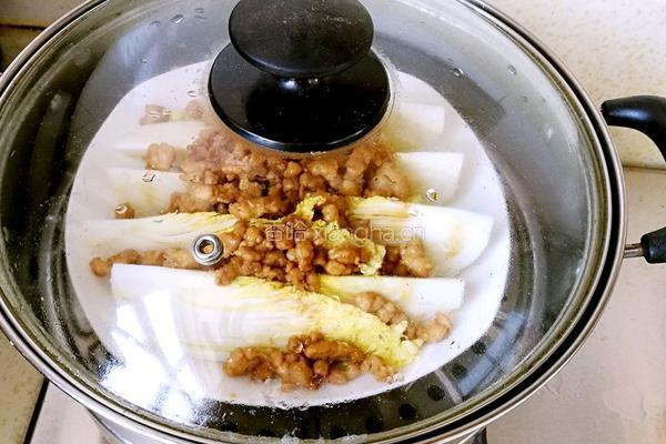 肉末蒸娃娃菜的做法图解7