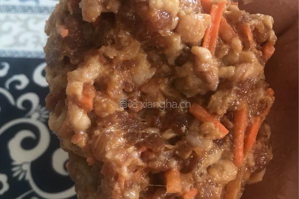 蒸胡萝卜肉丸的做法图解4