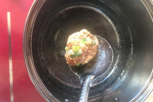 蒸油菜肉丸的做法图解5