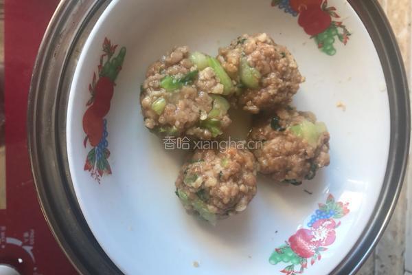 蒸菠菜丸子的做法图解6