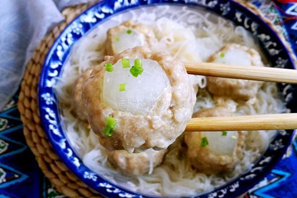 粉丝肉丸酿冬瓜的做法图解9