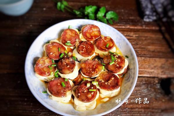 豆腐干蒸香肠的做法图解15